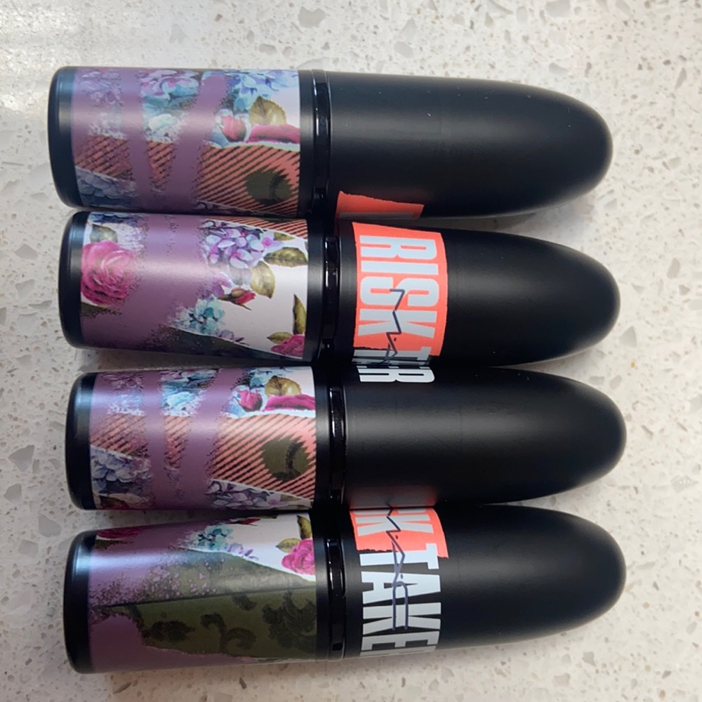 4x MAC Ruby Woo707 Risk Taker Retro MATTE Lipstick